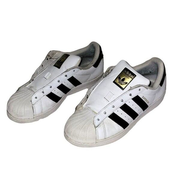 Adidas Womens Shoes White 7.5 Sneakers Superstar Shell Top - Picture 8 of 8